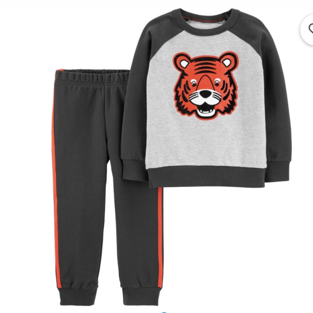 CARTER’S TIGER PULLOVER BOYS 2-PIECE SET 2T
